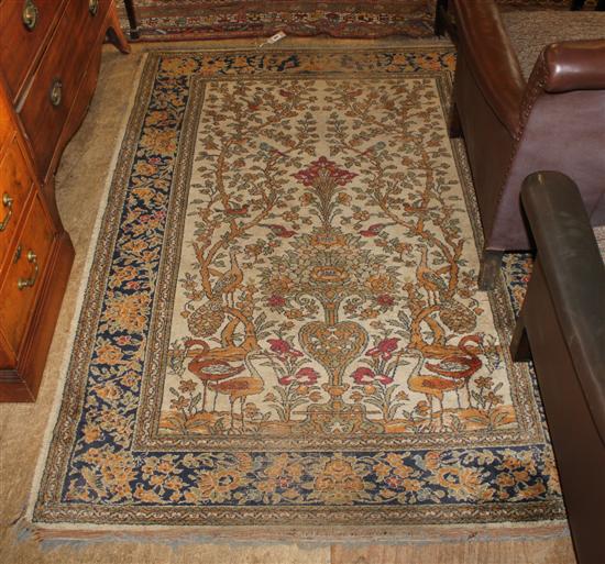 Persian pattern rug with tree of life & vase design & 2 others(-)
